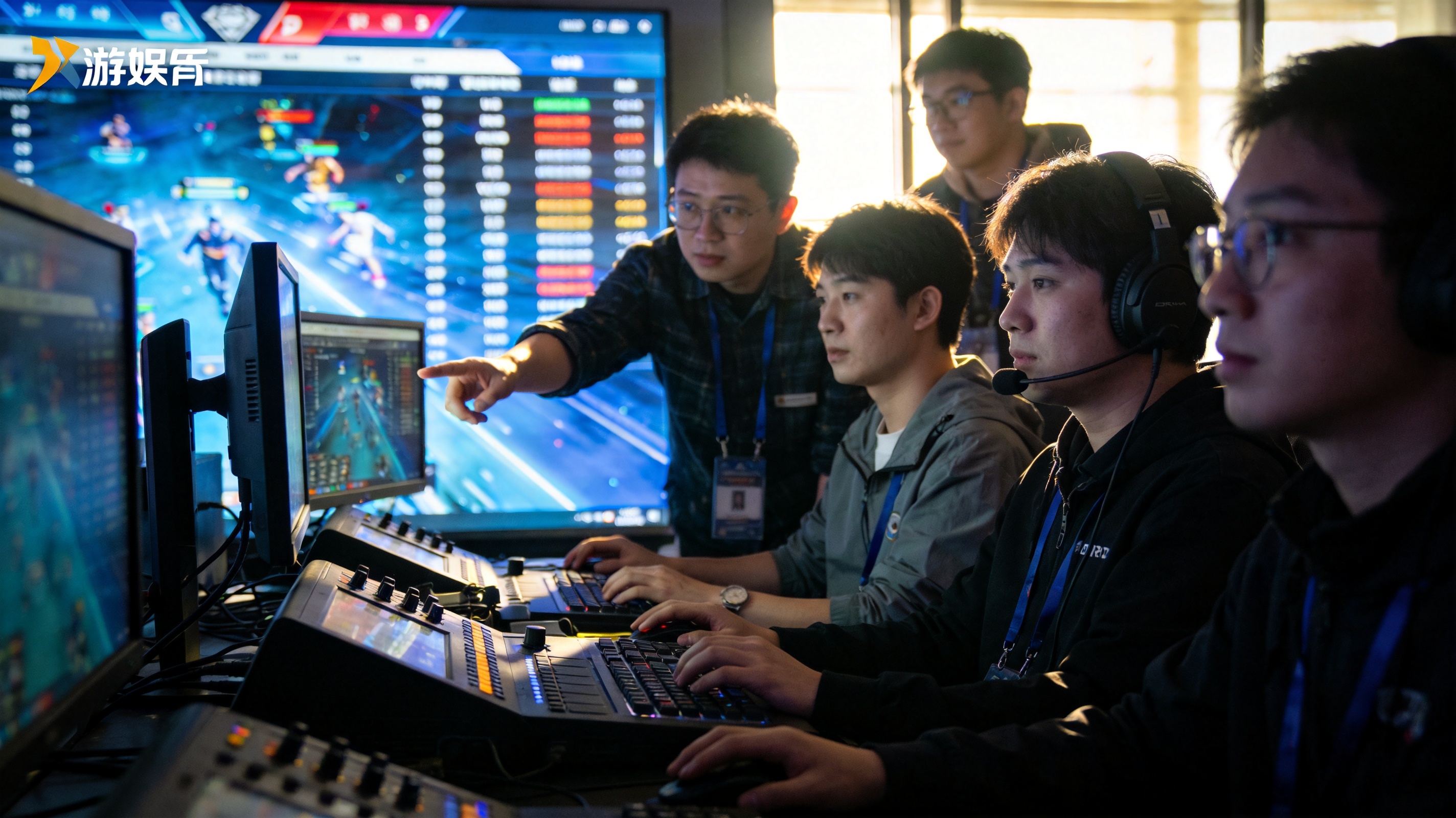 九游娱乐团队后台与赛事数据大屏展示图片